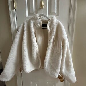 Fabletics Cream Teddy Jacket